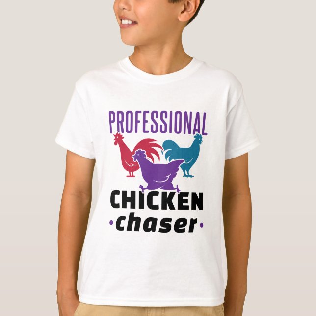 Camiseta Pollos coloridos de pollo profesional (Anverso)