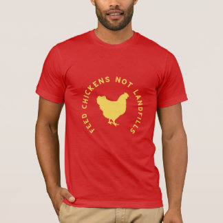 Camiseta pollos de alimentación blanda no vertederos