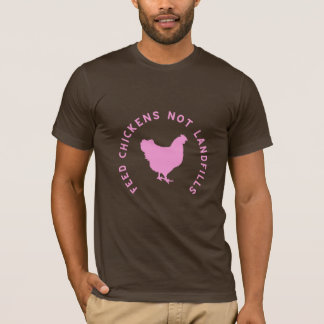 Camiseta pollos de alimentación blanda no vertederos
