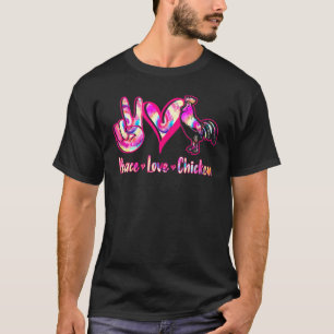 Camiseta Pollos de Amor Paz Tye Die Hippie Gallina