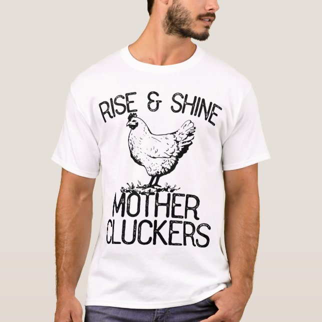 Camiseta Pollos de Cluckers de la madre de la subida y del (Anverso)