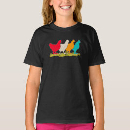 Camiseta Pollos De Diferentes Colores