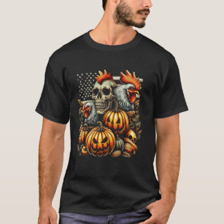 Camiseta Pollos de granja y Halloween