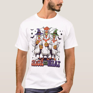 Camiseta Pollos de Halloween de pollo o de trucha