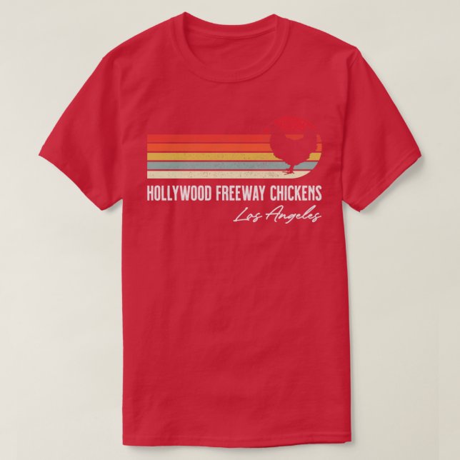 Camiseta Pollos de la autopista de Hollywood Souve retro de (Diseño del anverso)