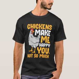 Camiseta Pollos de manga larga me hacen feliz Mascota de ca