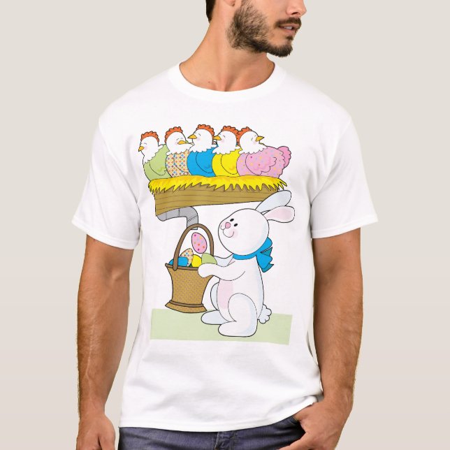 Camiseta Pollos de Pascua del arco iris (Anverso)