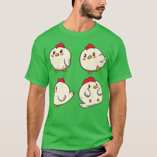 Camiseta Pollos de pollo cuten a Kawaii Anime Kawaii Japón