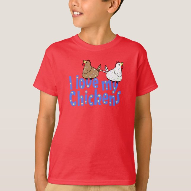 Camiseta Pollos del amor - ChildrensT-camisa oscura (Anverso)
