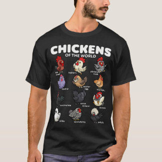 Camiseta Pollos Del Mundo Dibujos Animados Divertidos De Ga