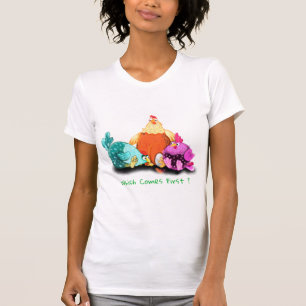 Camiseta Pollos divertidos esperando el huevo para incubar 