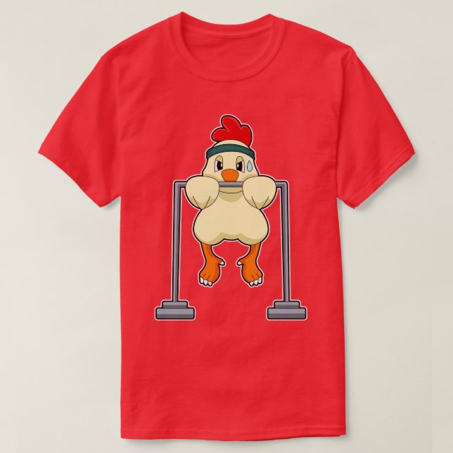 Camiseta Pollos en los subgrupos de fitness (Diseño del anverso)