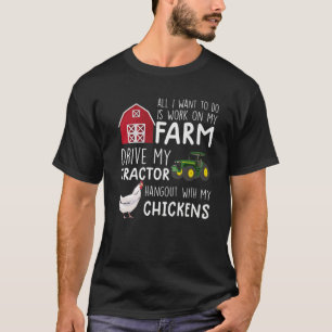 Camiseta Pollos Graciosos S Para Hombres Pollos De Cultivo