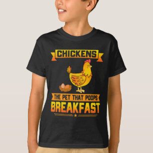 Camiseta Pollos La Mascota Que Hace Caca El Desayuno - Sarc
