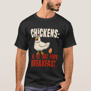 Camiseta Pollos La Mascota Que Hace Caca En El Desayuno