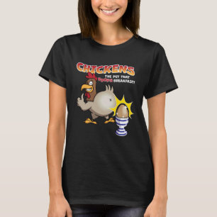 Camiseta Pollos la Mascota que Hace Caca en el Desayuno
