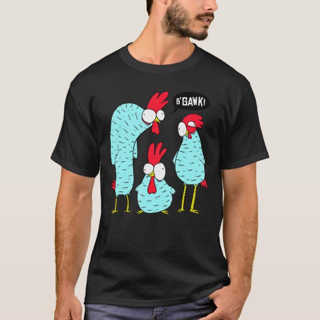 Camiseta Pollos Locos Tres Gráficos De Agricultores De Poll (Anverso)