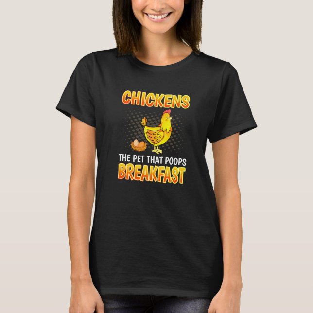 Camiseta Pollos Los Que Caga Desayuno Sarcástico Pollo (Anverso)
