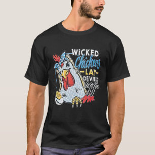Camiseta Pollos malvados Lay Huevo Funny Chicken Love