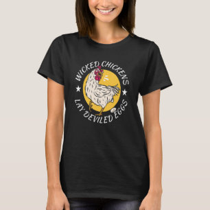 Camiseta Pollos Malvados Lay Huevos Derivados Costume Hallo
