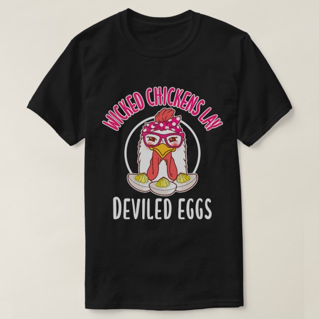 Camiseta Pollos Malvados Lay Huevos Derivados Costume Hallo (Diseño del anverso)