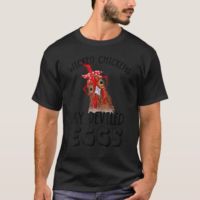 Camiseta Pollos malvados Lay Pollos de Huevos Damas (Anverso)