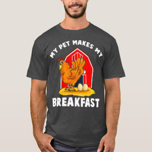 Camiseta Pollos mi Mascota prepara mi desayuno animales de 