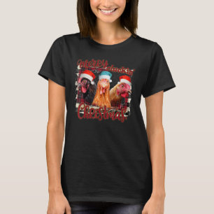 Camiseta Pollos Navidad Alegre Cacareo Navideño Granjero