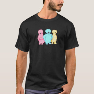 Camiseta Pollos Sassy de Silkie Tres Colores Pastel
