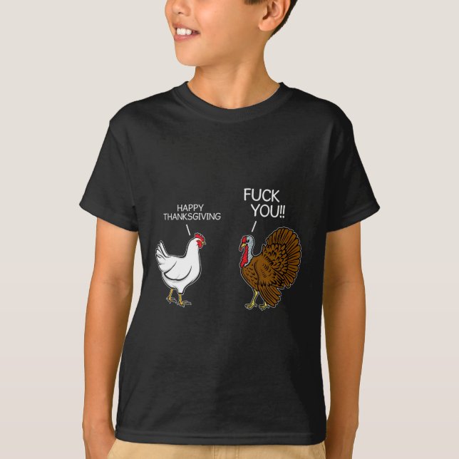 Camiseta Pollos Turquía mes Chiste Humor Diversión Thanksgi (Anverso)