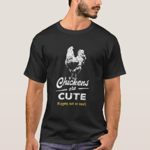 Camiseta Pollos vegetarianos o veganos son lindos cita