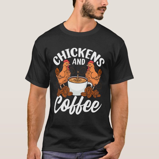Camiseta Pollos Y Café  Café  Pollo (Anverso)