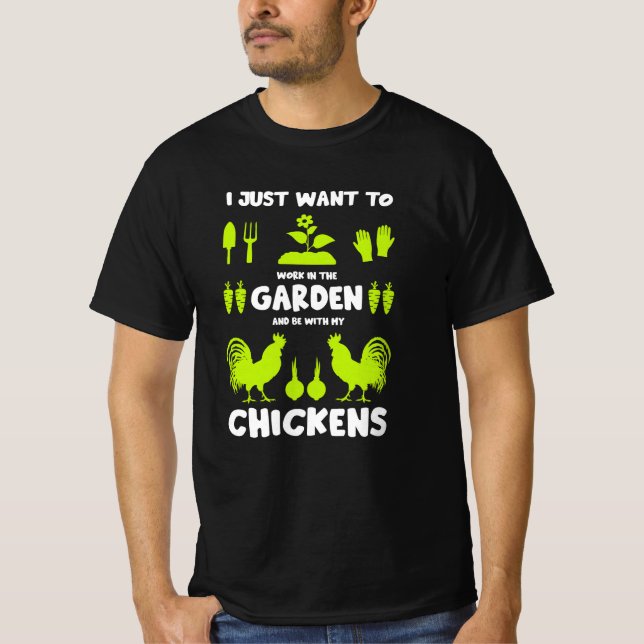 Camiseta Pollos Y Jardinería (Anverso)