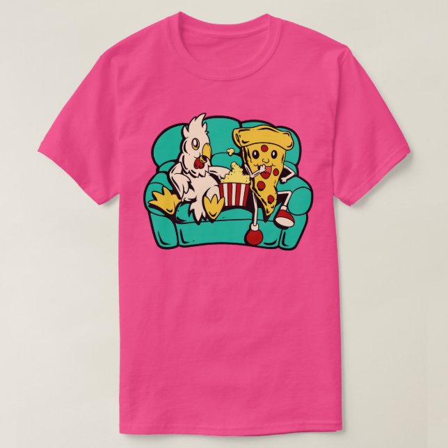 Camiseta Pollos y pizzas comen palomitas (Diseño del anverso)