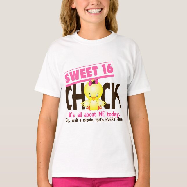 Camiseta Polluelo 3 del dulce 16 (Anverso)