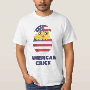 Camiseta Polluelo americano, chica de América