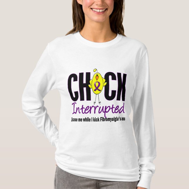 Camiseta Polluelo del Fibromyalgia interrumpido (Anverso)