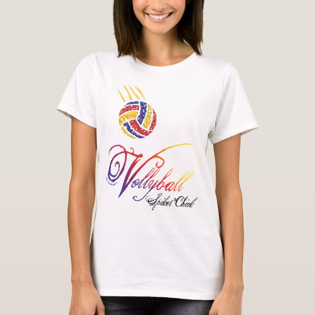 Camiseta Polluelo del Spiker del voleibol (Anverso)