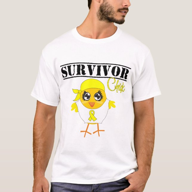 Camiseta Polluelo del superviviente del cáncer de vejiga (Anverso)
