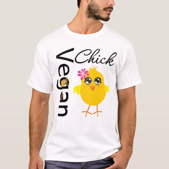 Camiseta Polluelo del vegano (Anverso)