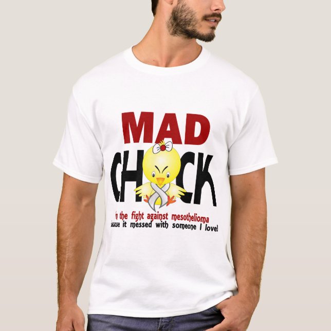 Camiseta Polluelo enojado en el mesotelioma de la lucha (Anverso)