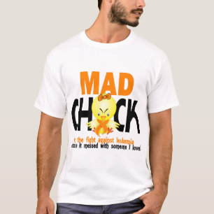 Camiseta Polluelo enojado en la leucemia de la lucha