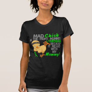 Camiseta Polluelo enojado ensuciado con mi linfoma de la