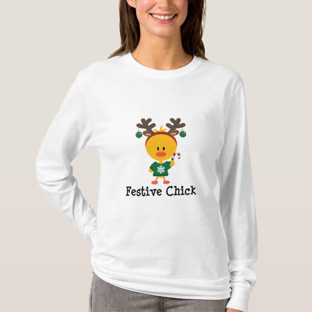 Camiseta Polluelo festivo (Anverso)