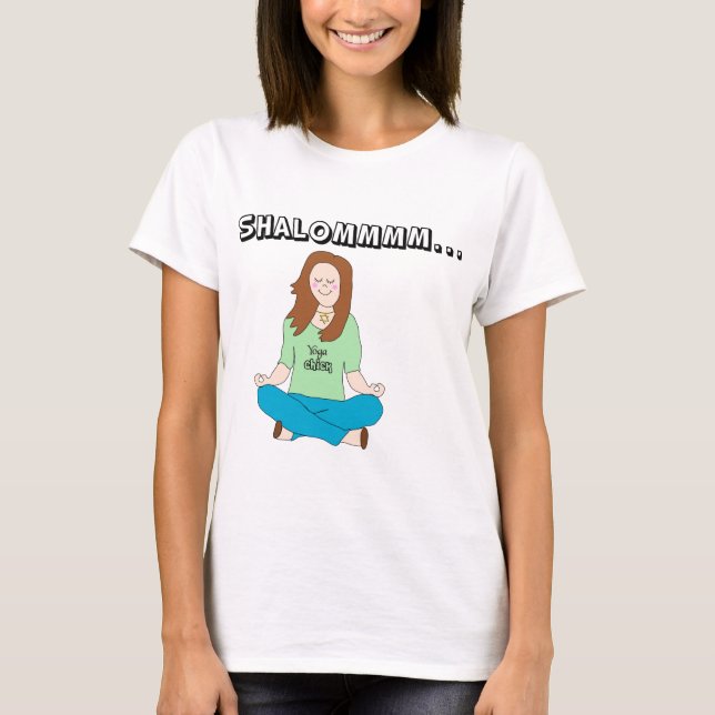 Camiseta Polluelo judío divertido Shalommm de la yoga (Anverso)