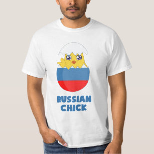 Camiseta Polluelo ruso, chica de Rusia