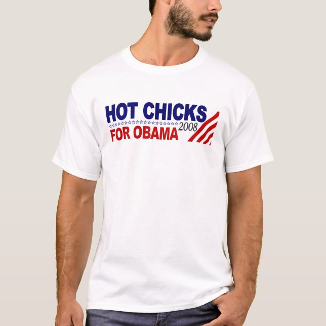 Camiseta Polluelos calientes para Obama (Anverso)