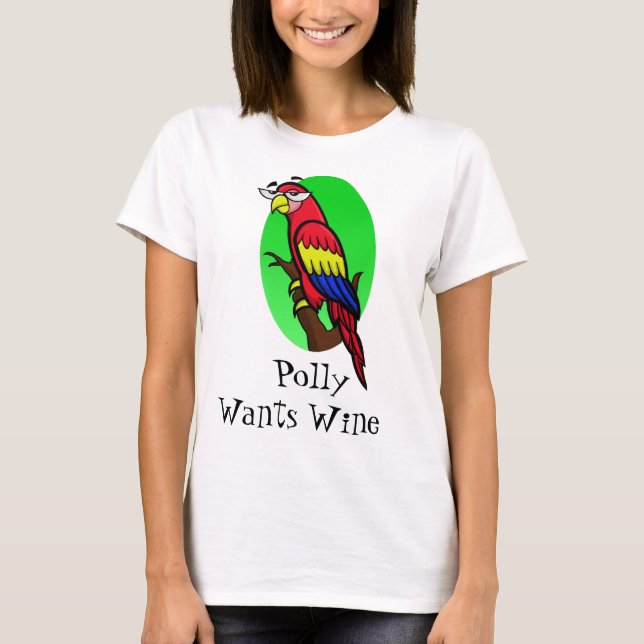 Camiseta Polly quiere el vino (Anverso)