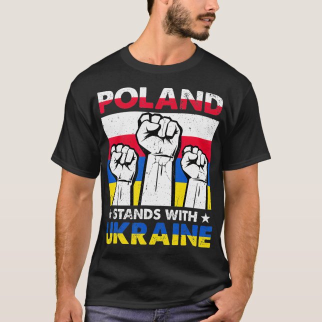 Camiseta Polonia apoya piezas de Ucrania  (Anverso)