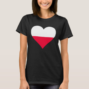 Camiseta Polonia Bandera Corazón Polonia Regalos Amor Polon